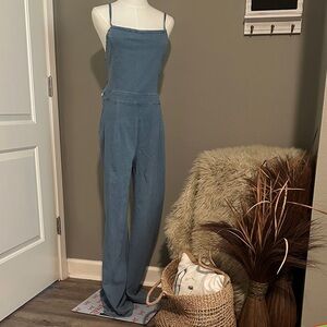 Elegant Blue Denim Jumpsuit